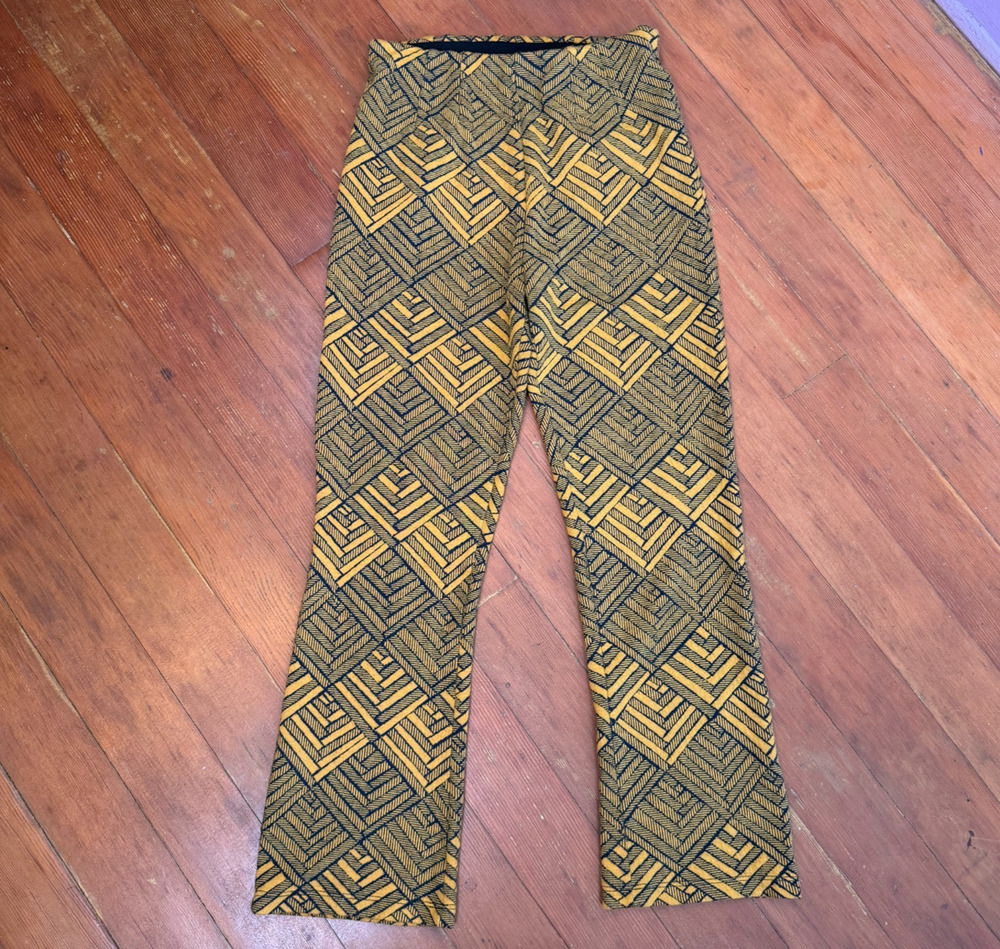 Free People Boho Geometric Print Pull-On Flare Pants 4